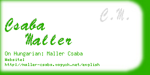 csaba maller business card